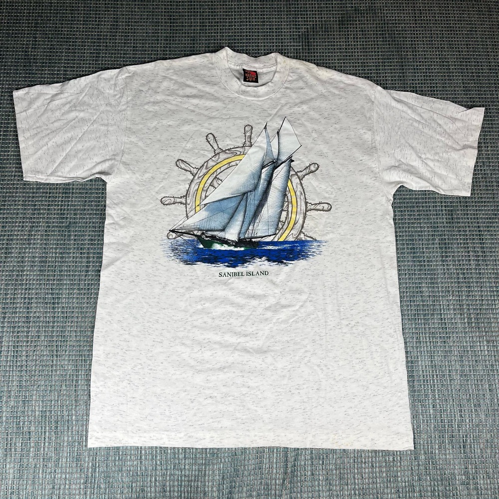 Vintage‎ Single Stitch Native Sun Sanibel Island T Shirt Mens Sz XL